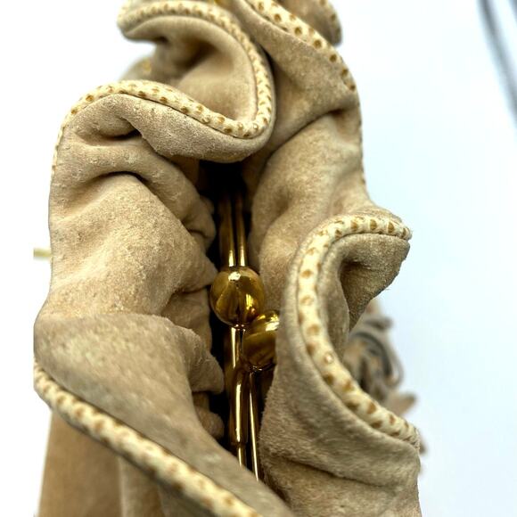 Carlo Fiori Tan suede Leather Patchwork Snakeskin Handbag‎ Italy Vtg
Chain Strap - Picture 8 of 9